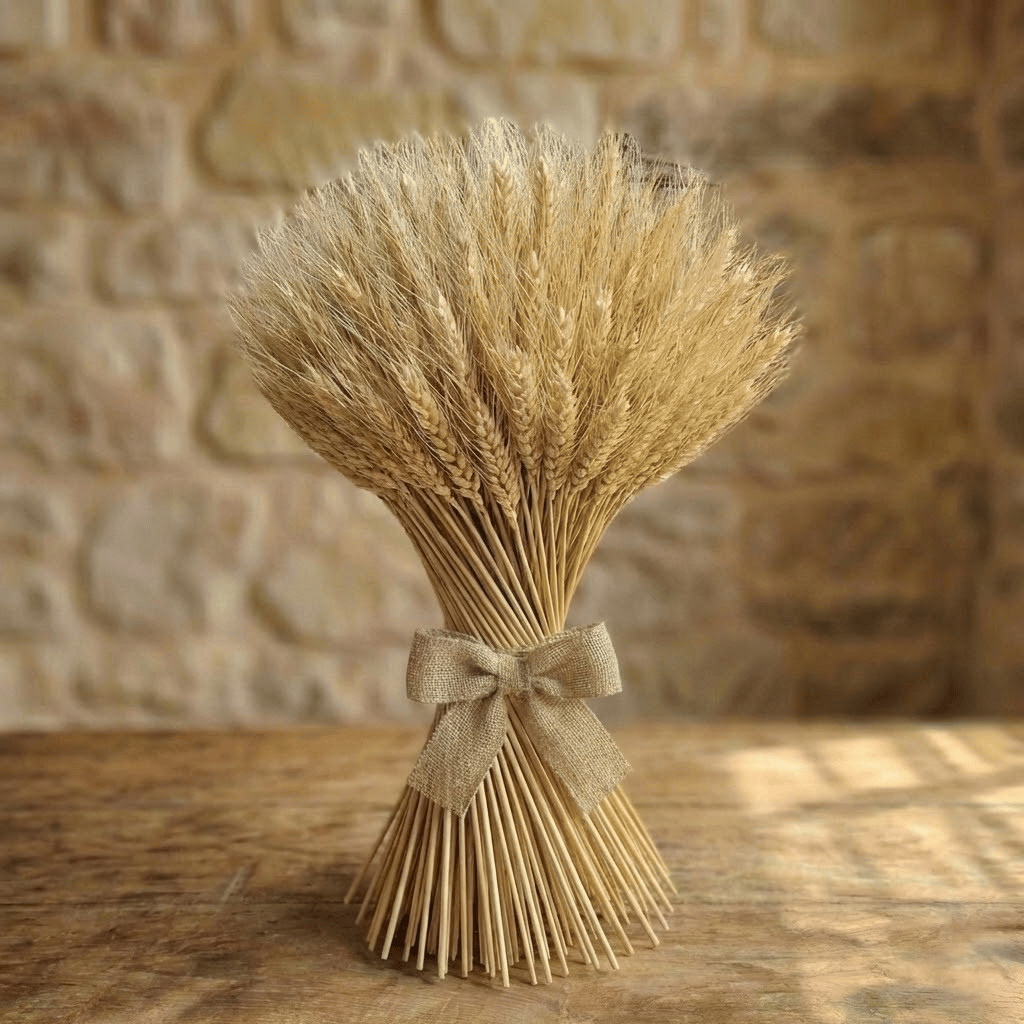 120 Hastes de Trigo Seco Premium para Decoração - Arranjos, Flores Desidratadas e Vaso Decorativo