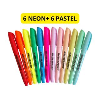 Kit 6 ou 12 caneta marca texto masterprint em Oferta na Shopee