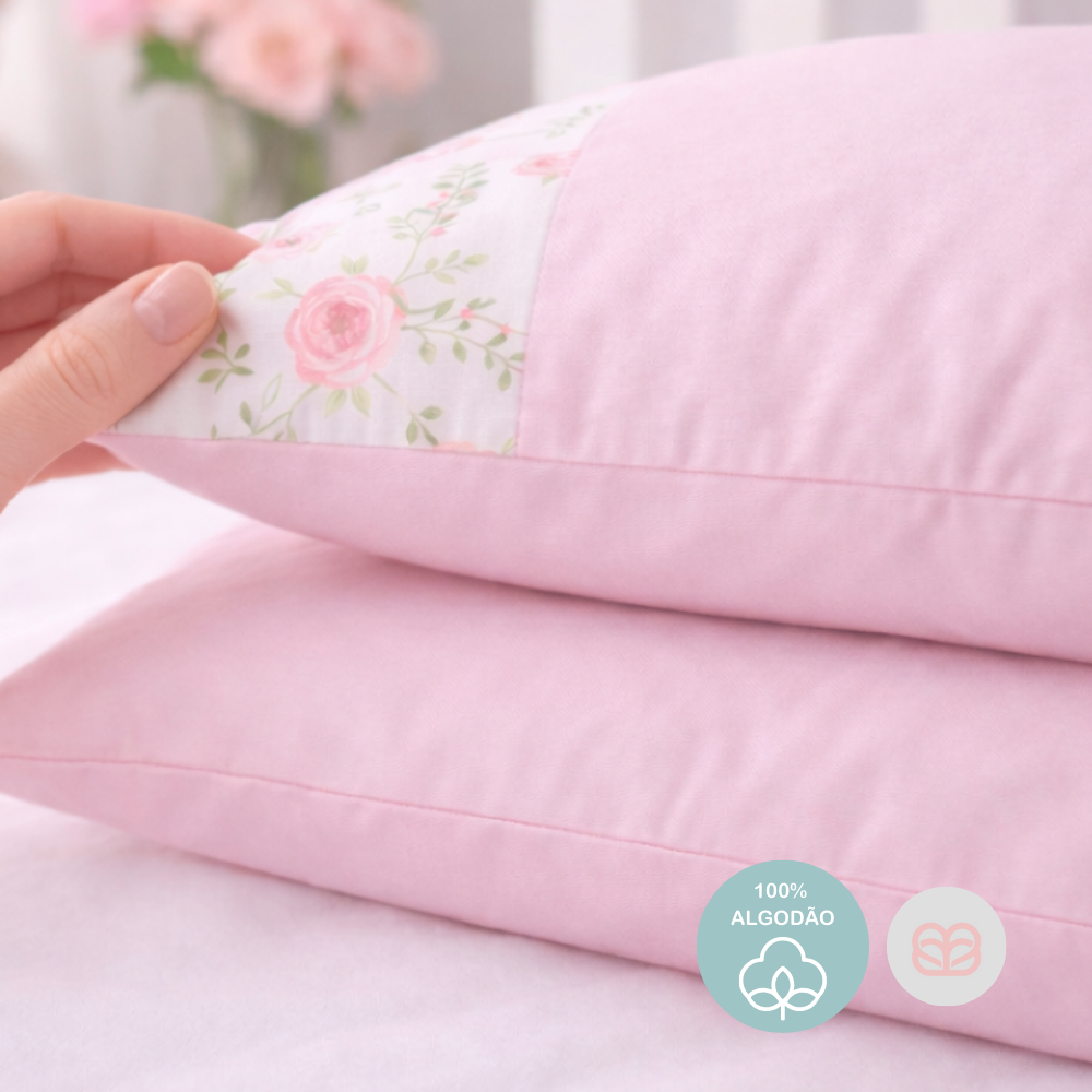 Fronha para Travesseiro de Bebe 100% Algodão Menino Menina