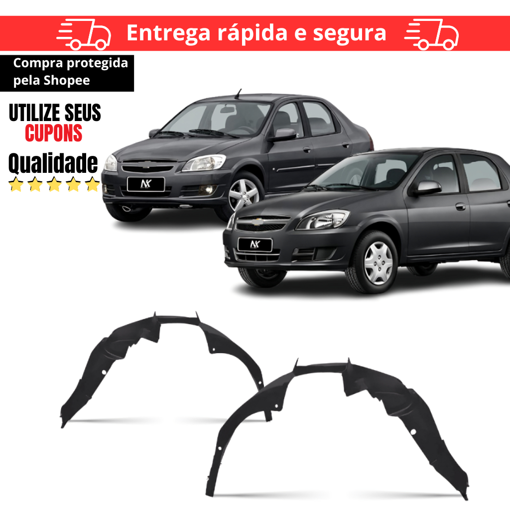 Par/UN Parabarro Dianteiro Celta Prisma 2007 2008 2009 2010 2011 2012 2013 2014 2015 em Oferta na Shopee