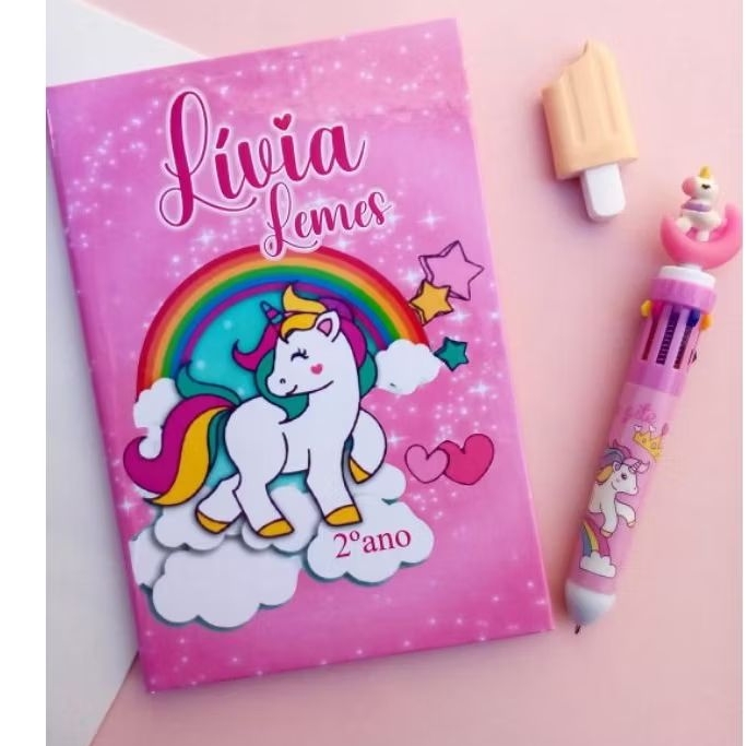 Caderno de BROCHURA PERSONALIZADO | Com PAUTA| ENVIO IMEDIATO EM ATÉ 24HRS em Oferta na Shopee
