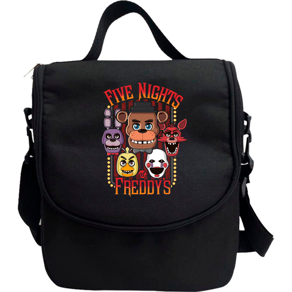 Lancheira Térmica Transversal Estampa Filme Five Nights At Freddys Personagens Animatronics em Oferta na Shopee