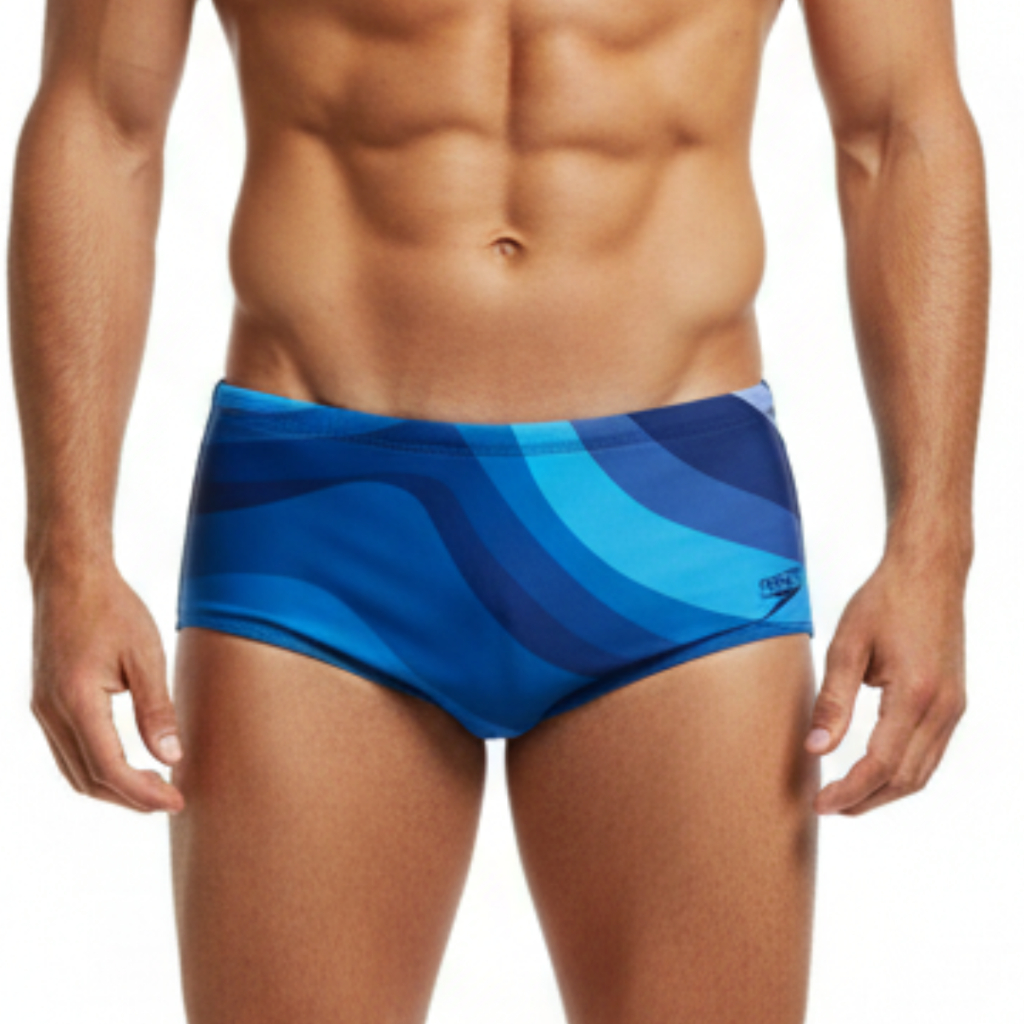 Sunga Tradicional Beach Waves Adulto Speedo Para Treinos ou Lazer - AGUA MARINHA
