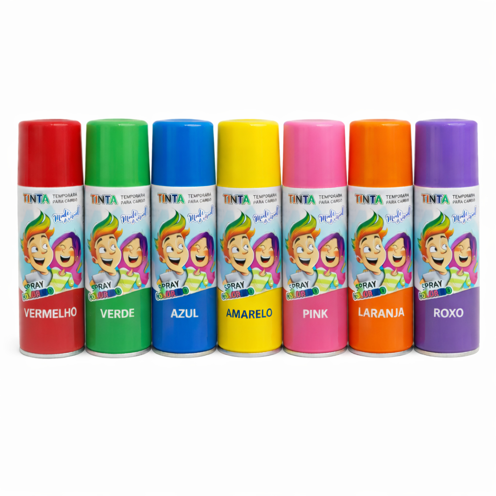Spray Para Cabelo Tinta Temporária 150ml (80g) Ideal Para Festas e Carnaval em Oferta na Shopee