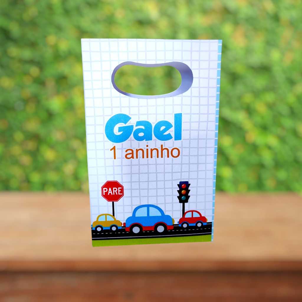 Sacolinha Surpresa Personalizada Lembrancinha Carros/ Carrinhos 1 PEGUE E MONTE
