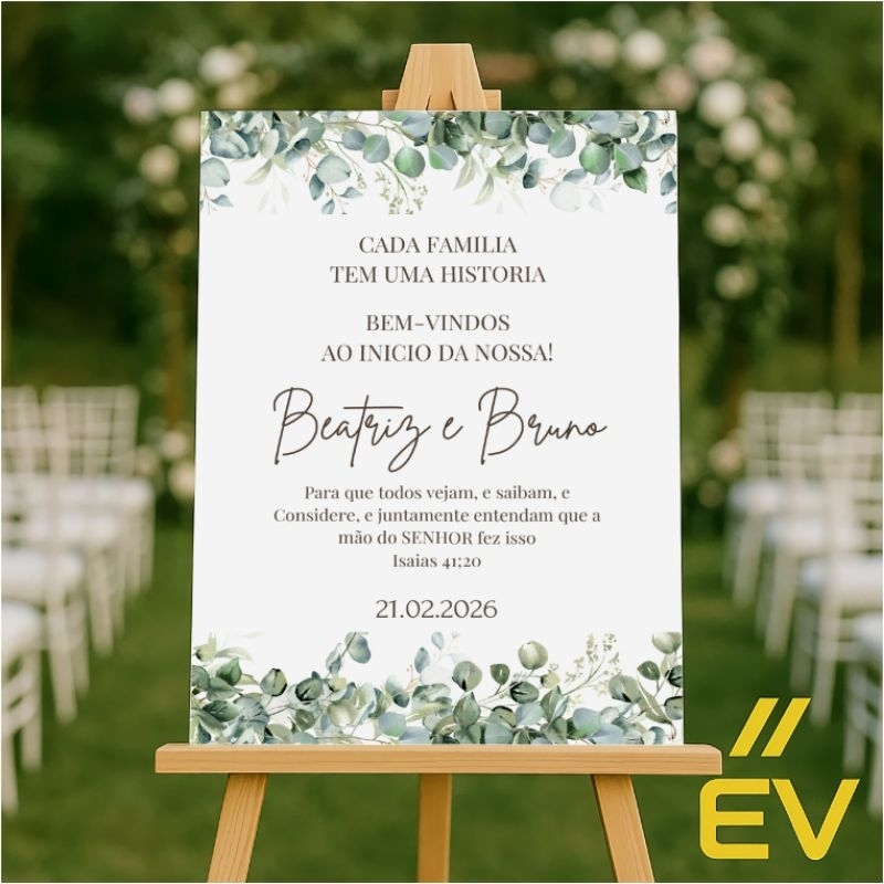 Quadro, Placa decorativo para recepção de casamento sajam bem vindos personalizada