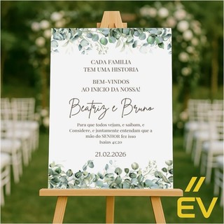 Quadro, Placa decorativo para recepção de casamento sajam bem vindos personalizada