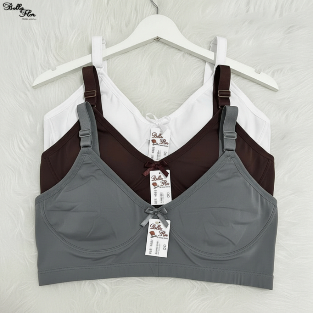 KIT com 3 Sutiãs PLUS SIZE CORES NEUTRAS Reforçado Alça de Sustentação Grossa ALTA SUSTENTAÇÃO