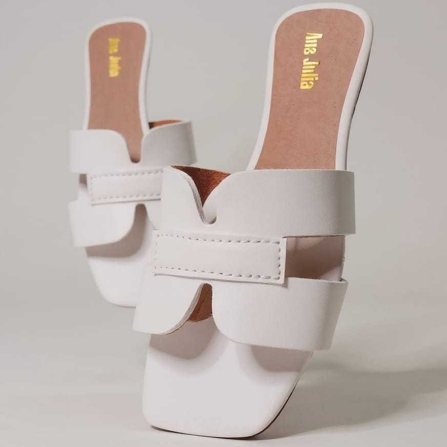 Rasteirinha Feminina Flat H Ana Júlia - Confortável Casual Leve Moderna para o Dia a Dia. Solado antiderrapante 34 ao 39