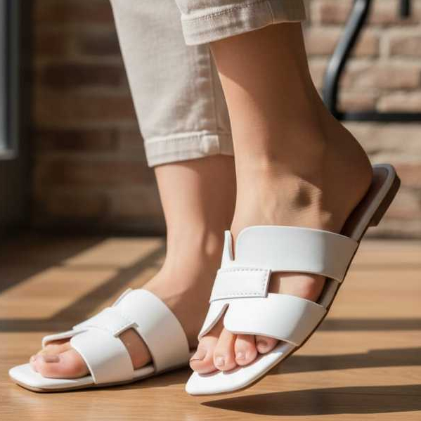 Rasteirinha Feminina Flat H Ana Júlia - Confortável Casual Leve Moderna para o Dia a Dia. Solado antiderrapante 34 ao 39