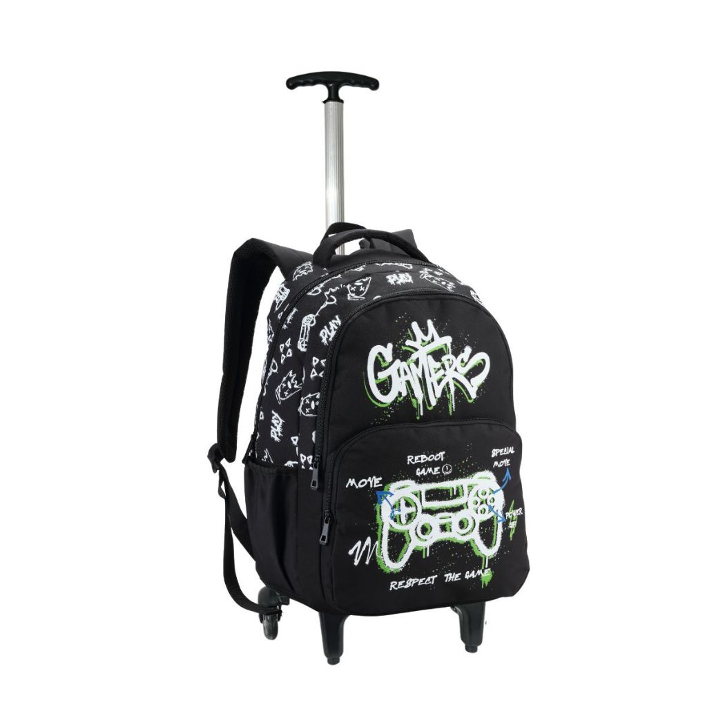 Mochila de Rodinhas Gamer Juvenil Meninos Preta Escolar Gamecraft Escolar em Oferta na Shopee