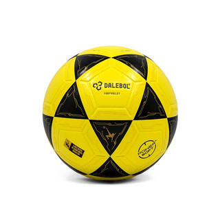 Bola de Futevôlei Dalebol PowerSoft Amarela e Preta Oficial PU/Microfibra Alta Resistência Profissional
