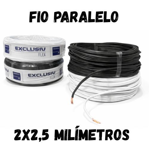Fio Cordão Paralelo 2x2,5mm com 100 metros e 50 metros