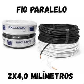 Fio Cordão Paralelo 2x4,0 mm com 100 metros e 50 metros em Oferta na Shopee
