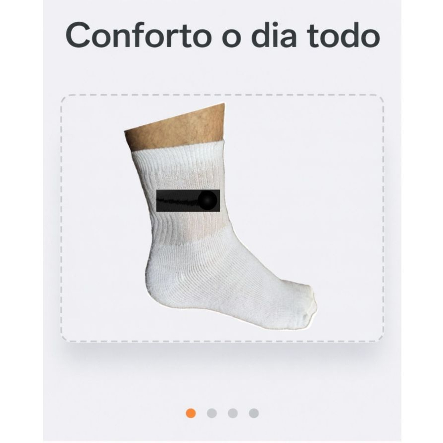 Até 8 Pares Meia Cano Alto | 100% Algodão | Co Ortável | Uso Diário | Esporte | Tam 38 Ao 44 - Miniatura 2