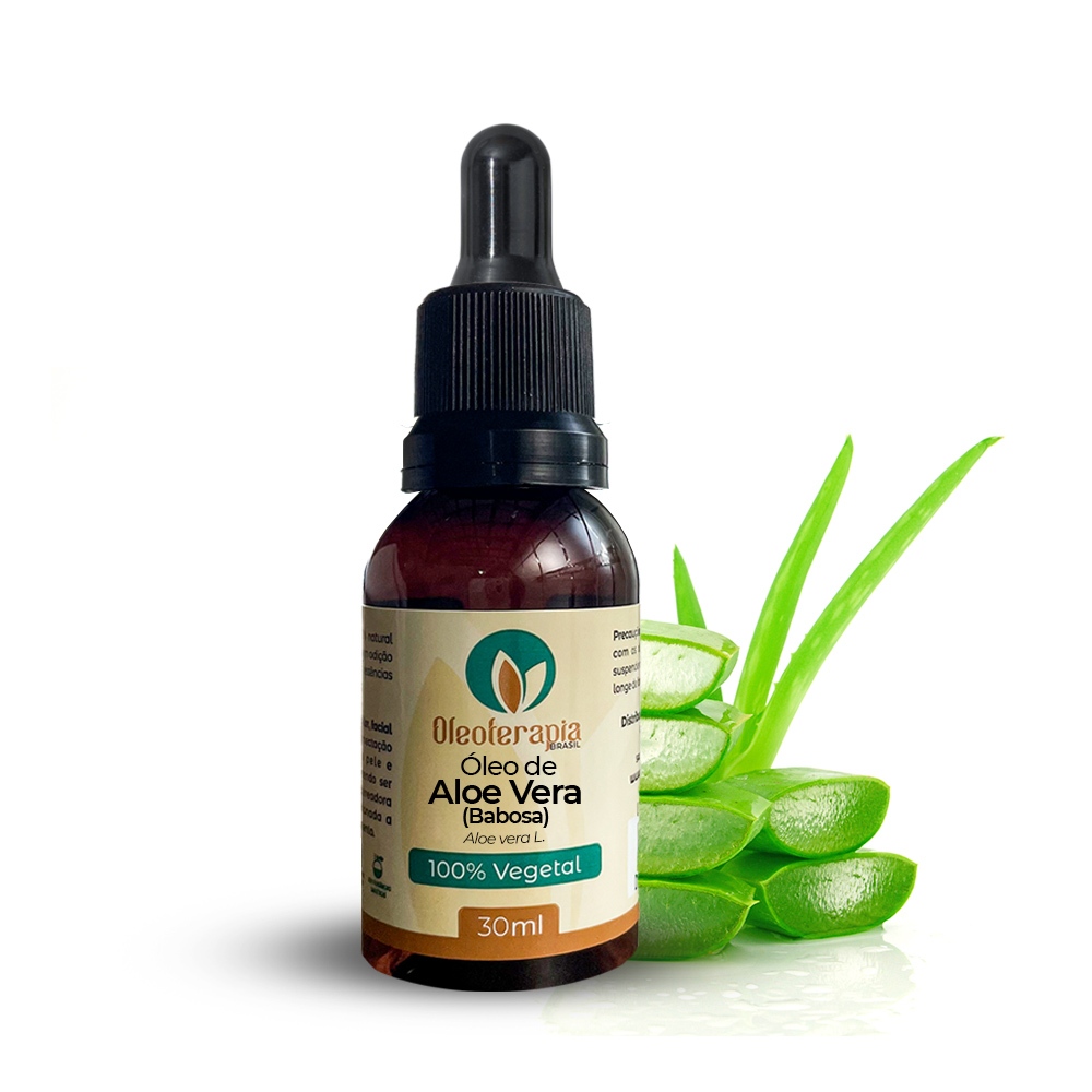 Óleo De Aloe Vera Babosa Natural Capilar Anticaspa Hidratação Cacheados Anti-Frizz