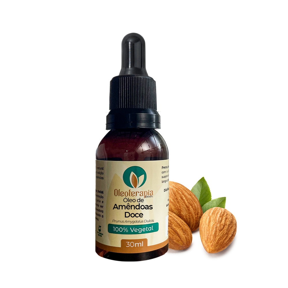 Óleo De Amêndoas Doce 100% Natural Anti Estrias Hidratação Pele e Cabelo