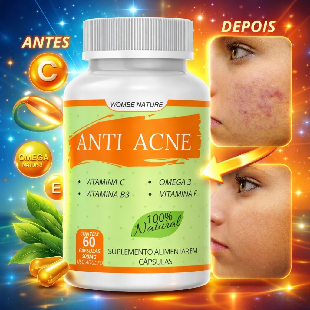 Anti Acne Original  + Vitaminas 60 Cápsulas - Envio Imediato em Oferta na Shopee