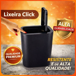Lixeira Tampa Click 12L com sistema push para refil de saco em Oferta na Shopee
