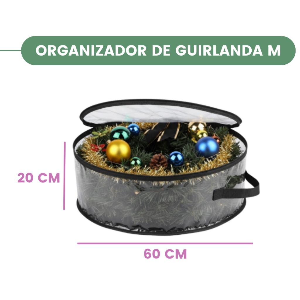 Bag Organizadora para Guirlanda de Natal e Enfeites - Armazenamento e Transporte