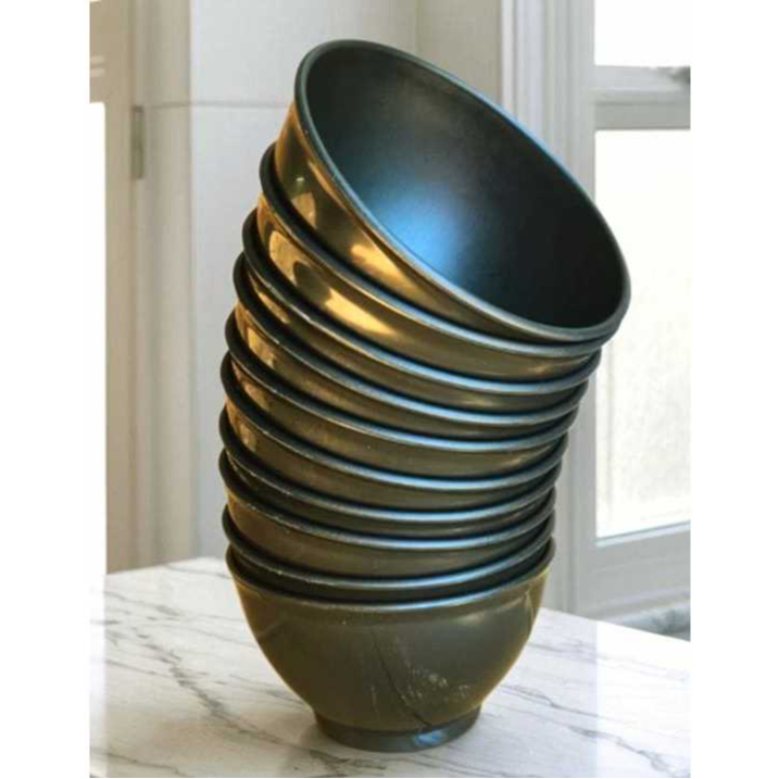 Tigela Cumbuca Bowl Preta 750ml; Kit 2,4,8,16 ou 24(Plástico). Sopa/Caldo/Petisqueira/Sobremesa.