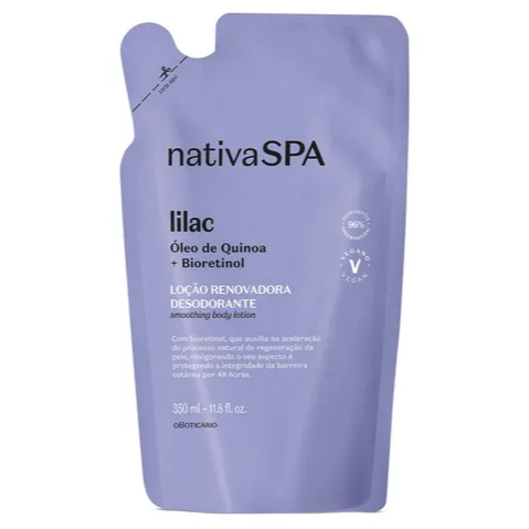 Combo Nativa Spa Lilac: Loção Corporal 400ml + Refil Loção Corporal 350ml