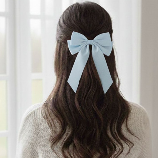 Laço Fita Cetim Com Ponta Feminino Adulto Infantil Com Presilha Elegante em Oferta na Shopee