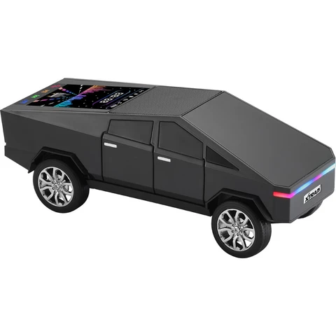 Caixa de Som Bluetooth Tesla Carro Acústica Potente Portátil Recarregável Som Rádio Compacta Alto Falante