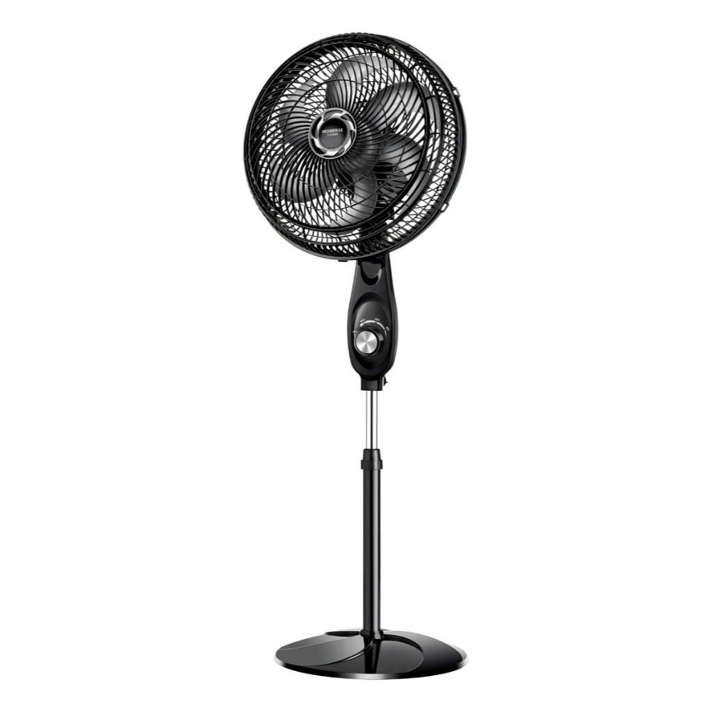 Ventilador Coluna 30cm Turbo, Mondial, Preto/Prata, 60W 6 Pás VT-30C-NB