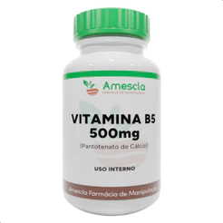 Pantotenato de Cálcio Vitamina B5 500 mg Com 60 ou 120 Cápsulas