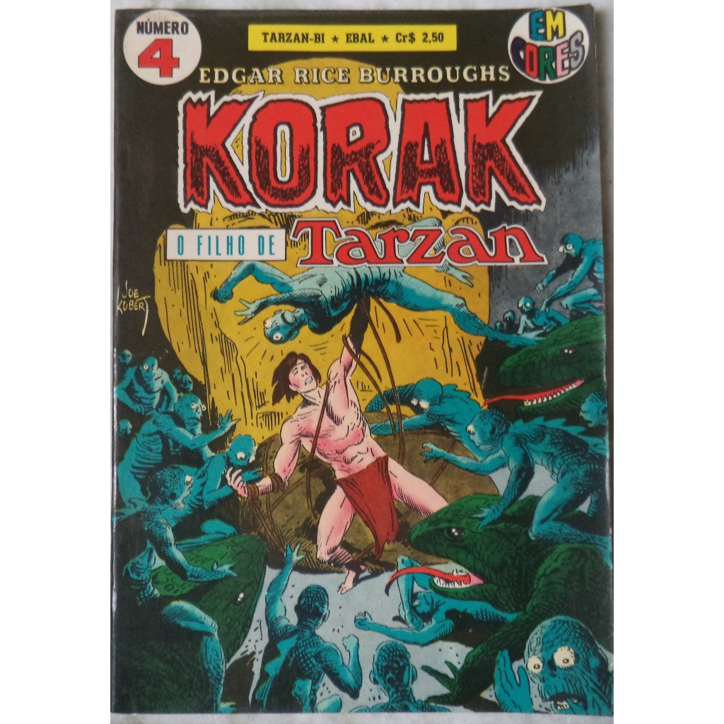 Hq Korak o filho de Tarzan nº 4 Ebal em cores