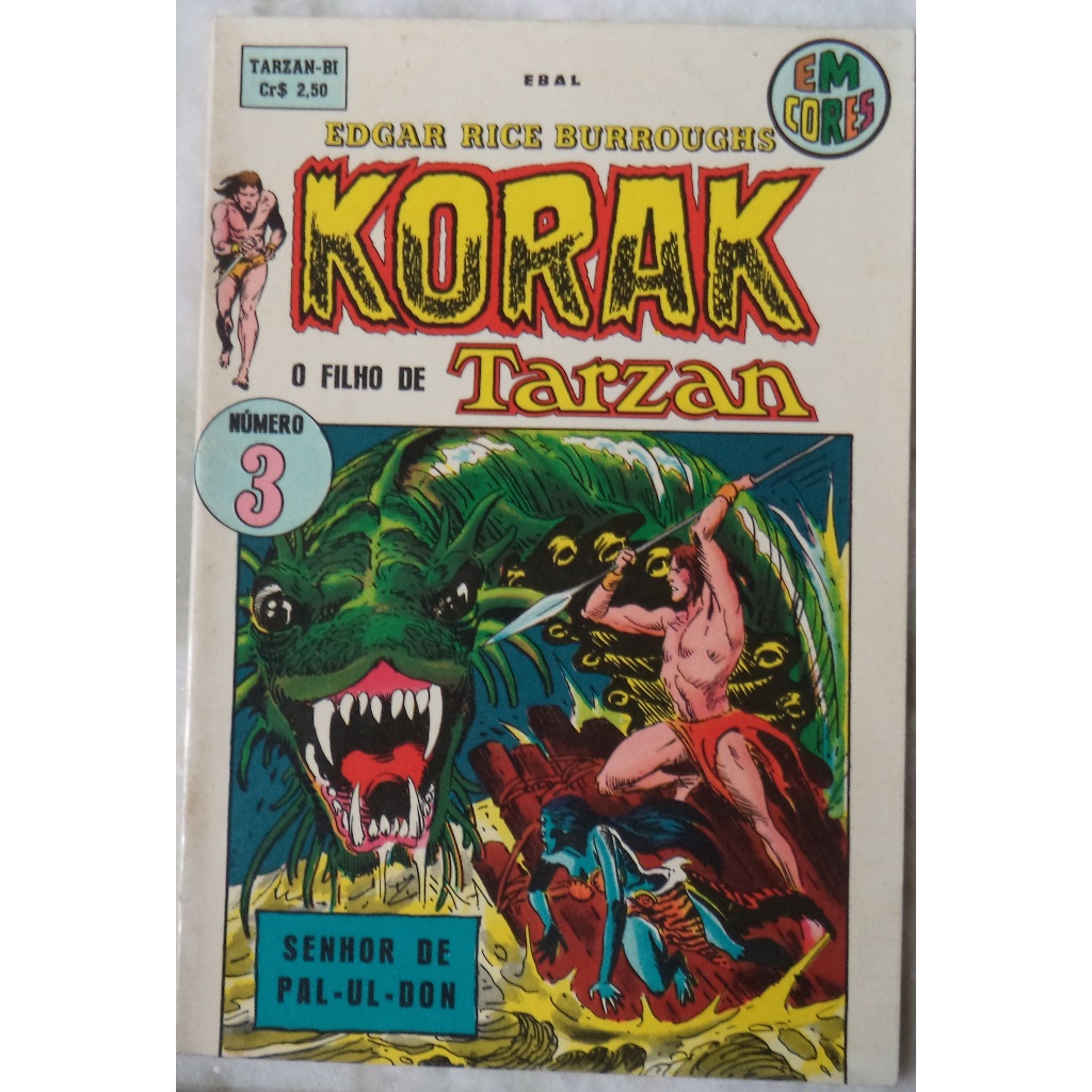 Hq Korak o filho de tarzan nº 3 - Ebal em cores