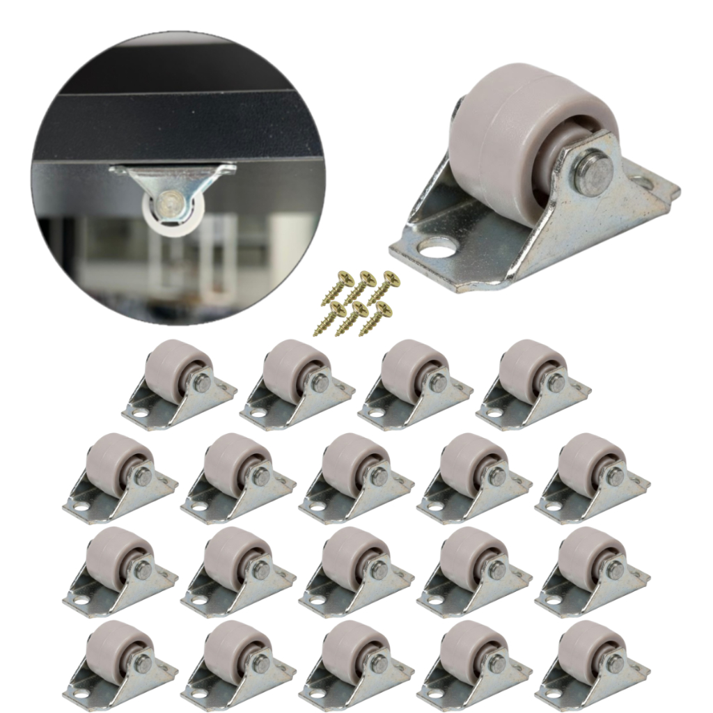 20x Mini Rodizio Rodinha 16mm Fixa Pequena Móveis Multiuso em Oferta na Shopee
