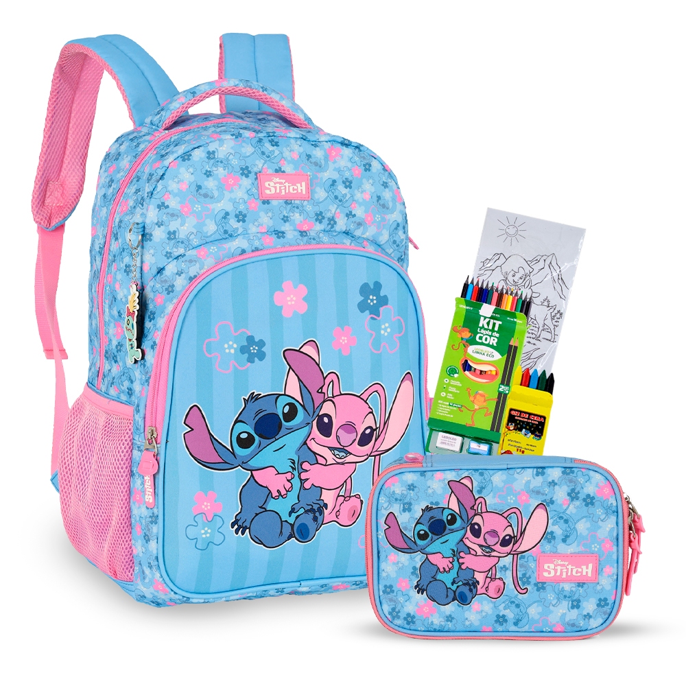 Kit Mochila Stitch Estojo Box Lancheira Térmica Escolar Volta as Aulas 2026 em Oferta na Shopee
