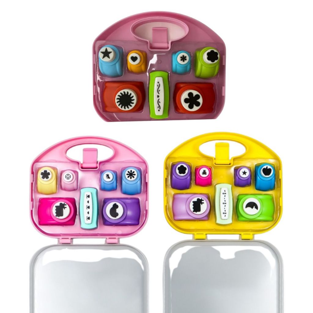 Maleta Furador De EVA E Papel 16mm Coração Estrela Laço flor quadrado com case