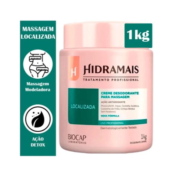 Creme para Massagem Localizada Hidramais -redução celulite e gordura localizada promoção hidratante corporal estrias