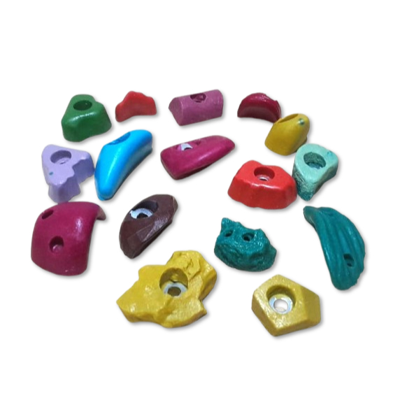 Lindo kit 16 agarras de escalada COLORIDAS para parede de escalada boulder presente treino