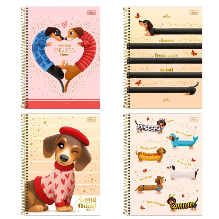 Caderno 10 Matérias Univers Brownie Cachorrinho 160f Tilibra em Oferta na Shopee