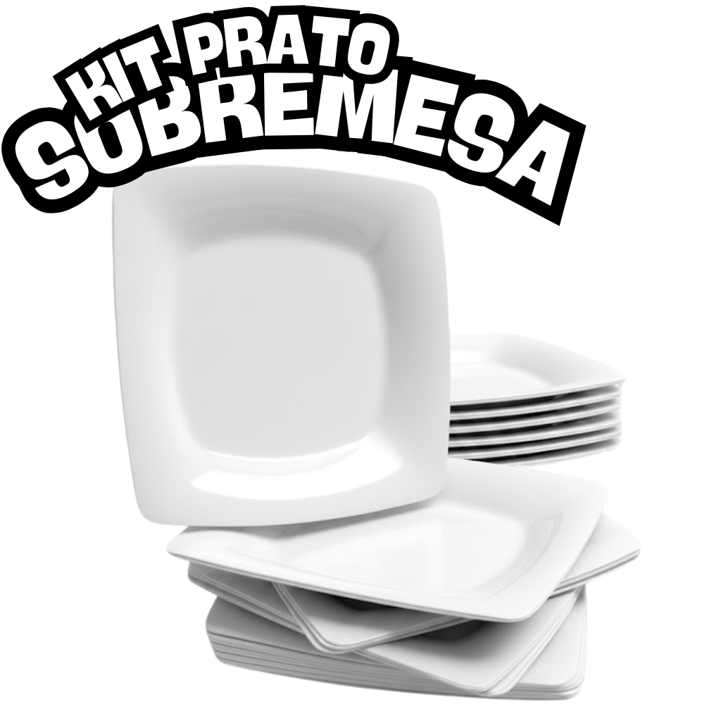 Pratos de Sobremesa Quadrados 17cm para Festas, Aniversários, Aperitivos e Doces