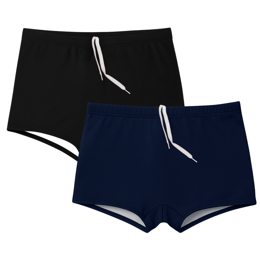 KIT C/2 Sunga Masculina Básica com Forro Interno e Cintura Ajustável