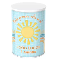 Cofrinho Personalizado Tema Minha primeira volta ao sol – Ideal para Lembrancinhas de Festa Infantil