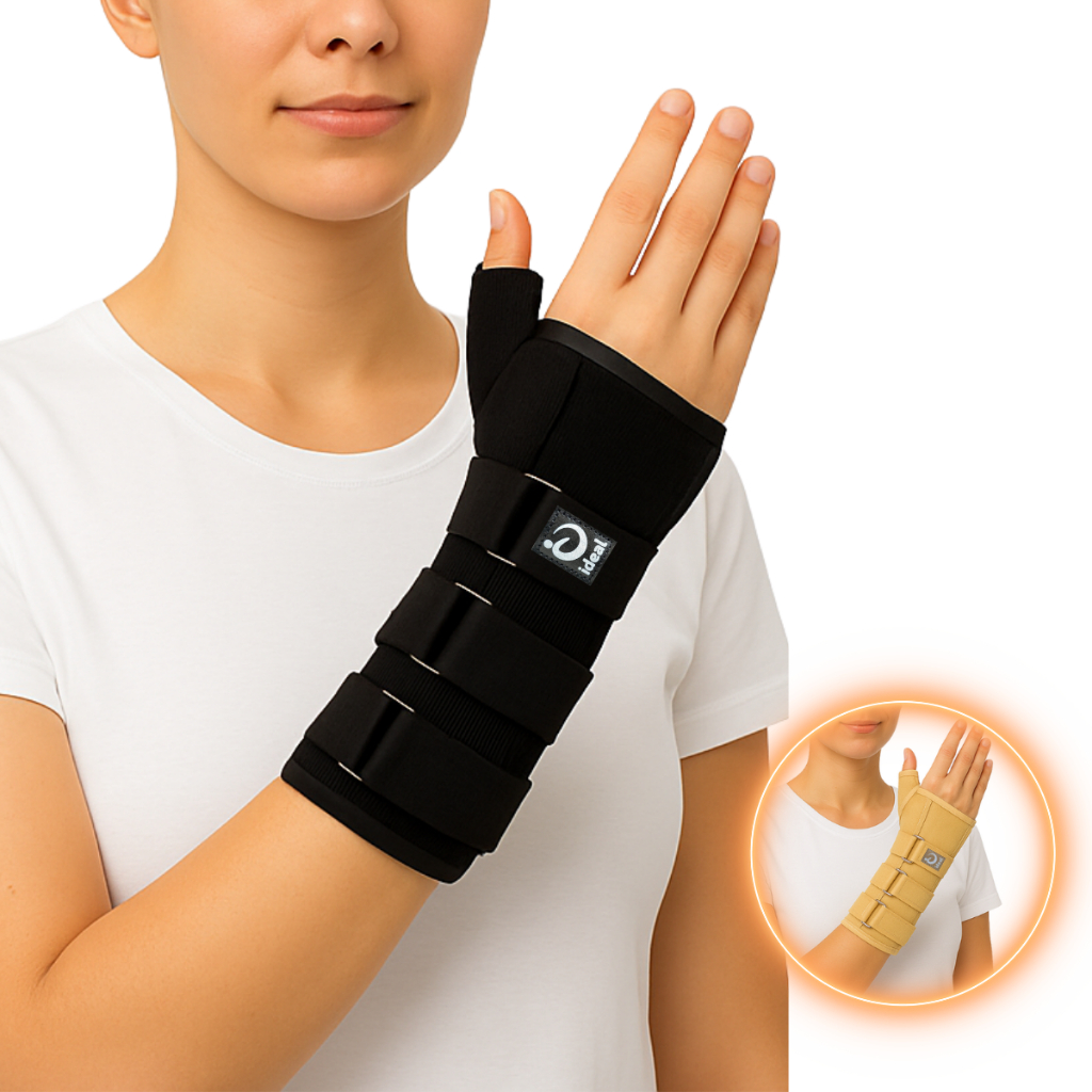 Munhequeira Órtese Tala Imobilizadora Punho Pulso E Polegar  - Cor Preto - Lado Esquerdo ou Direito em Oferta na Shopee