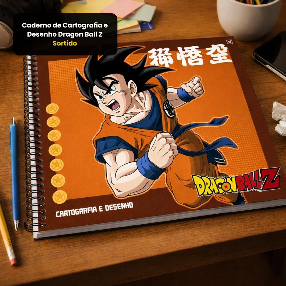 Caderno Cartografia Desenho Dragon Ball Z Sortido Escolar Estudante Crianca Faculdade Resistente Papel Alta Qualidade