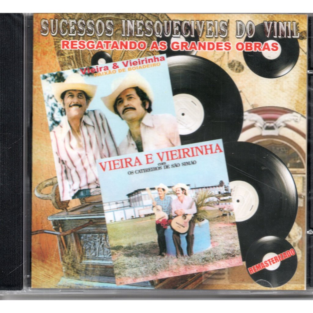 CD Vieira e Vieirinha Sucessos inesquecíveis do Vinil 0237- 24 Musicas - CD-0237