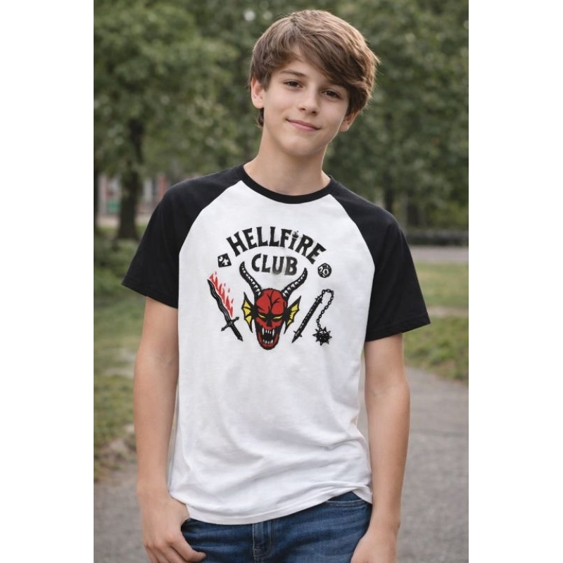 Camiseta Hellfire Club Raglan Estilo Rock Geek RAGLAN PRETO do HELLFIRE Conforto e Atitude em Oferta na Shopee