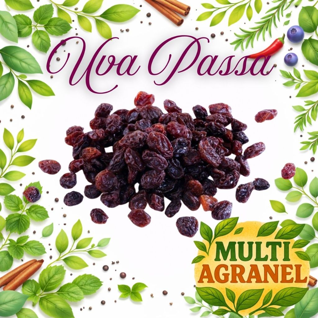 Uva Passa Preta Argentina 1KG Sem Semente em Oferta na Shopee