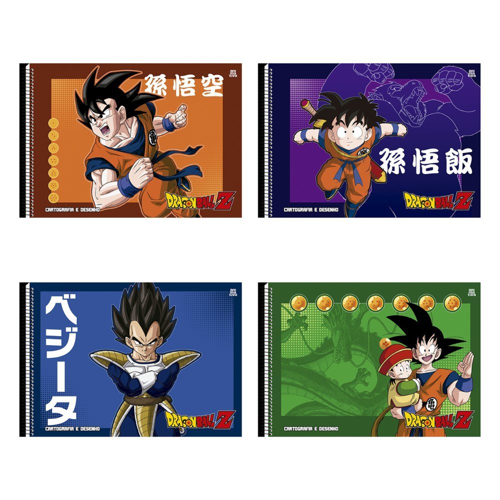 Caderno Cartografia Desenho Dragon Ball Z Escolar Estudante Crianca Faculdade Resistente Papel Alta Qualidade Kids