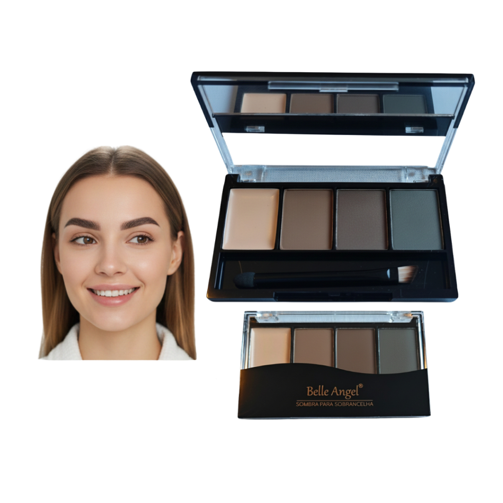 Sombra Para Sobrancelha Paleta Com Fixador Belle Angel B113