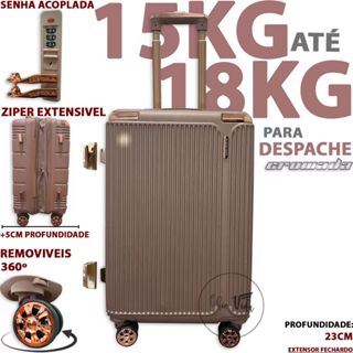 Mala De Viagem N21 15KG Até 18 Kilos Duplo Zíper Roda Dupla Com Senha Promoção Expansível em Oferta na Shopee