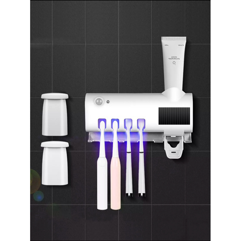 Porta Escova de Dentes Esterelizador com Dispenser de Pasta em Oferta na Shopee